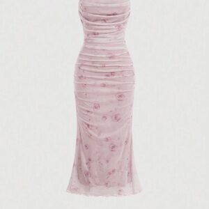 Elegant Pink Floral Dress